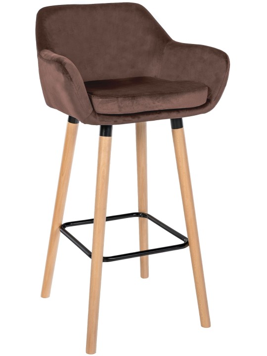 Barkruk Grant fluweel, koffie Barkruk Grant fluweel, koffie