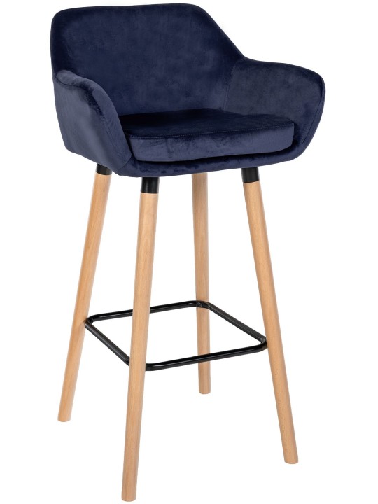 Barkruk Grant fluweel, donkerblauw Barkruk Grant fluweel, donkerblauw