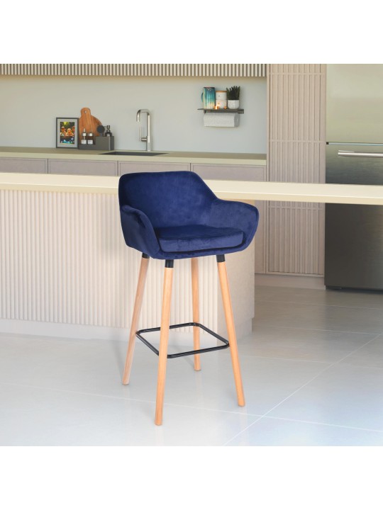 Barkruk Grant fluweel, donkerblauw Barkruk Grant fluweel, donkerblauw