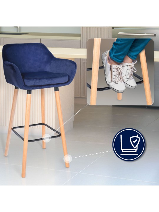Barkruk Grant fluweel, donkerblauw Barkruk Grant fluweel, donkerblauw