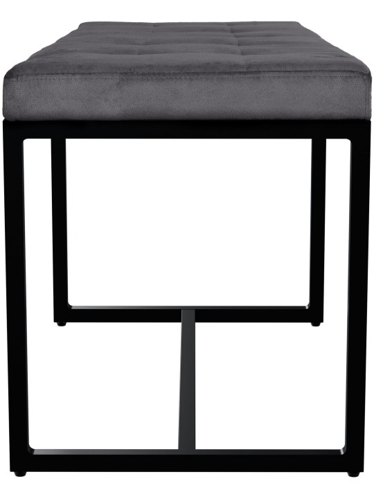 Barci B fluwelen bank, donkergrijs