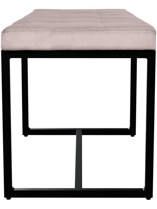 Barci B fluwelen bank, lichtgrijs