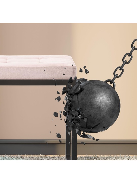 Barci B fluwelen bank, lichtgrijs