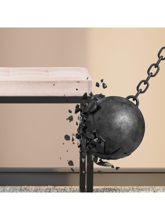 Barci B fluwelen bank, crème Barci B fluwelen bank, crème