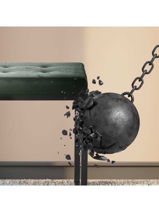 Barci B fluwelen bank, groen