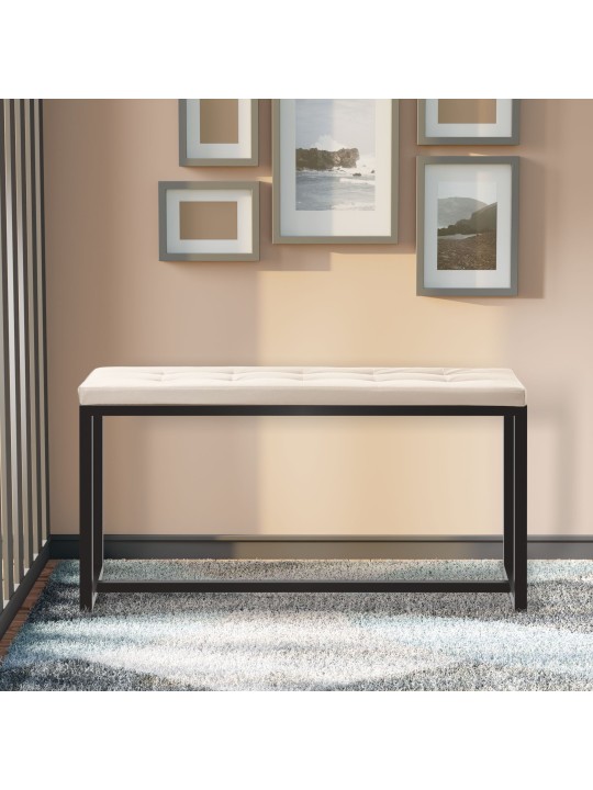 Bank Barci B kunstleer, crème