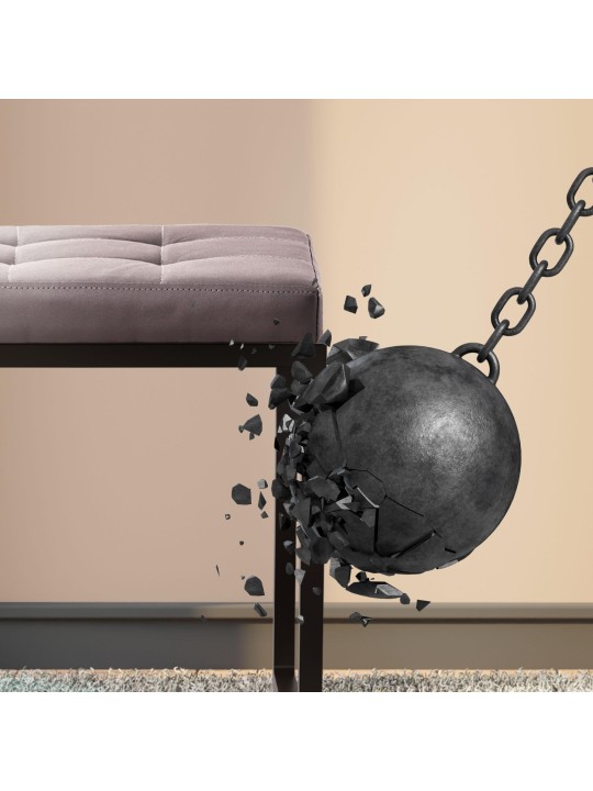 Bank Barci B kunstleer, grijs Bank Barci B kunstleer, grijs