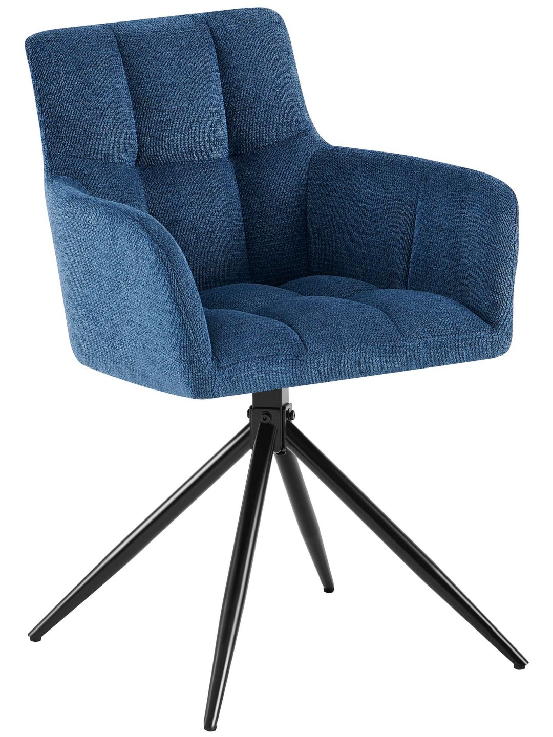 Eetkamerstoel Jonah stof, donkerblauw