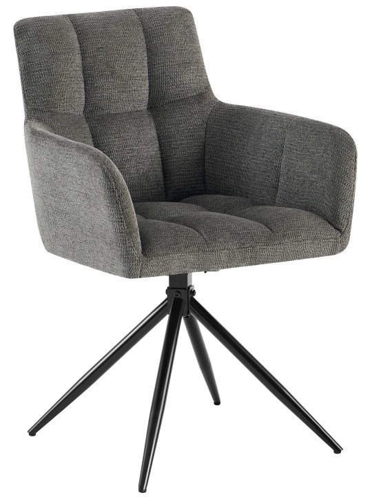 Eetkamerstoel Jonah stof, donkergrijs