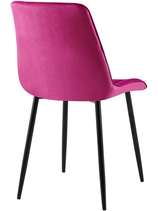 Set van 2 eetkamerstoelen Gifford fluweel, lila