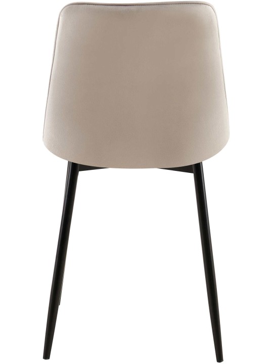 Set van 2 eetkamerstoelen Gifford fluweel, grijs