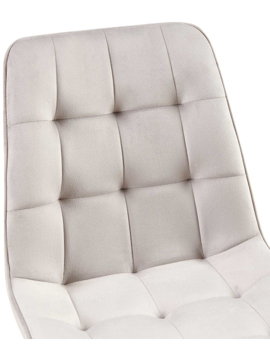 Set van 2 eetkamerstoelen Gifford fluweel, grijs