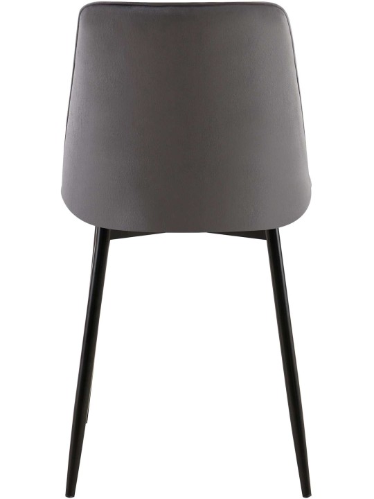 Set van 2 eetkamerstoelen Gifford fluweel, donkergrijs