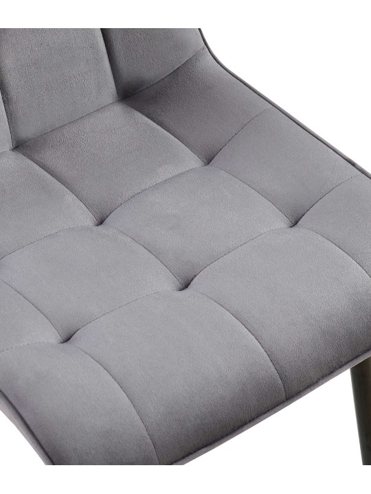 Set van 2 eetkamerstoelen Gifford fluweel, donkergrijs