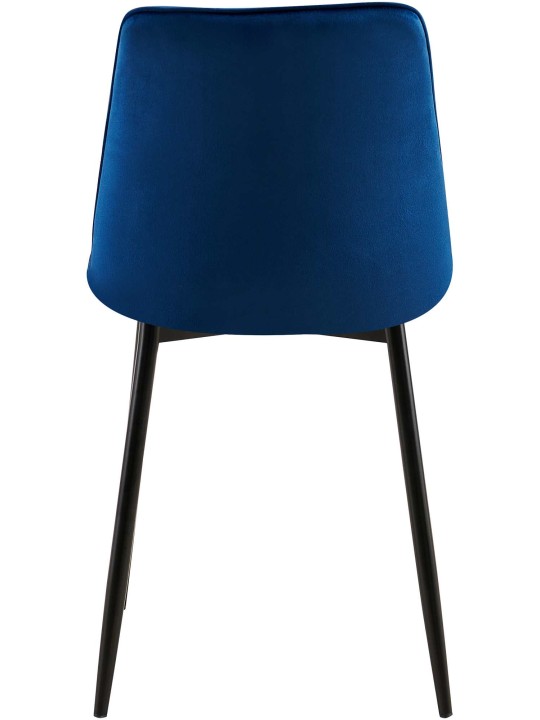 Set van 2 eetkamerstoelen Gifford fluweel, donkerblauw