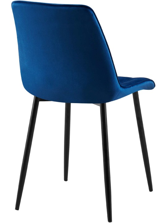 Set van 2 eetkamerstoelen Gifford fluweel, donkerblauw