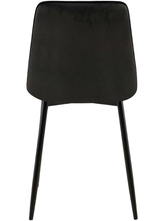 Set van 2 eetkamerstoelen Gifford fluweel, zwart