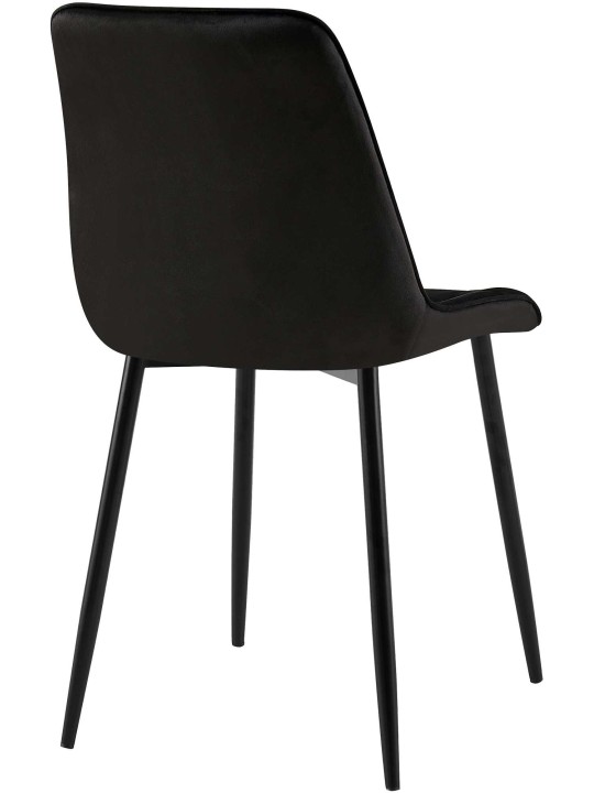 Set van 2 eetkamerstoelen Gifford fluweel, zwart