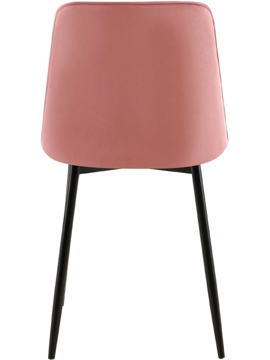 Set van 2 eetkamerstoelen Gifford fluweel, roze