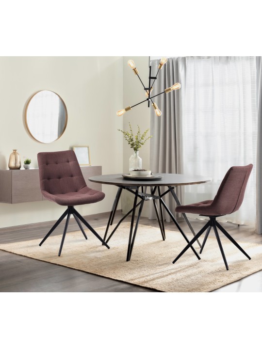 Set van 2 eetkamerstoelen Merna stof, taupe Set van 2 eetkamerstoelen Merna stof, taupe