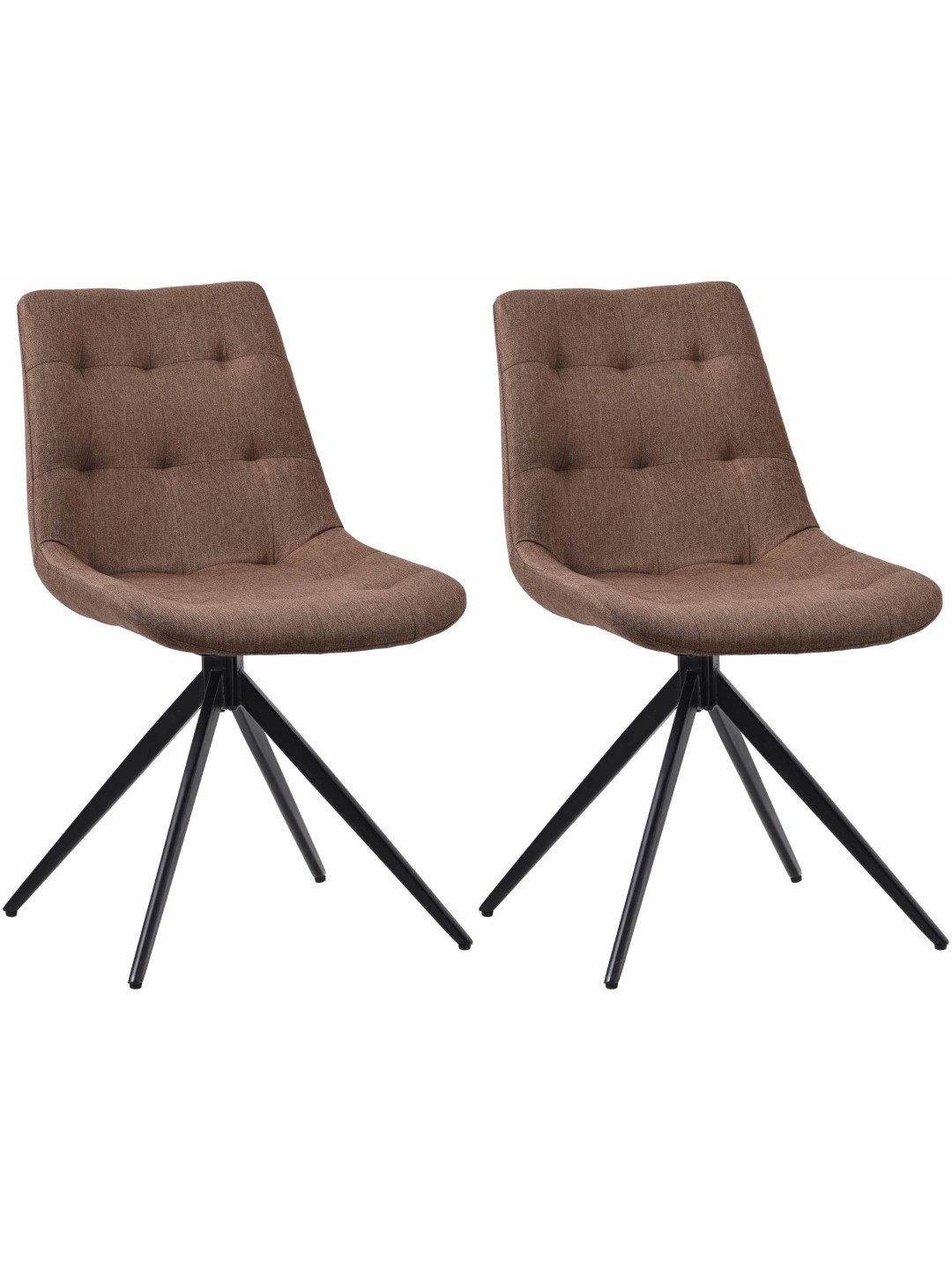 Set van 2 eetkamerstoelen Merna stof, taupe