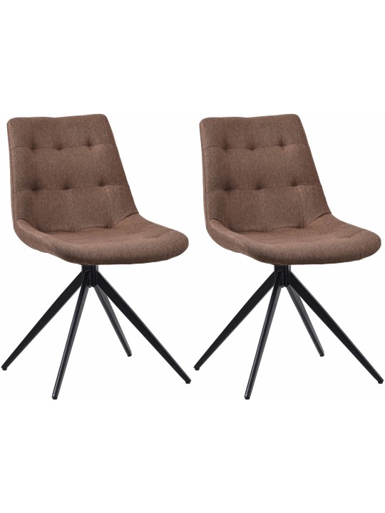 Set van 2 eetkamerstoelen Merna stof, taupe Set van 2 eetkamerstoelen Merna stof, taupe
