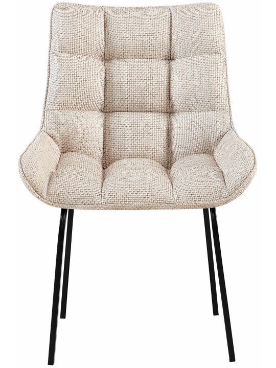 Set van 2 stoelen Saranda stof, ivoor