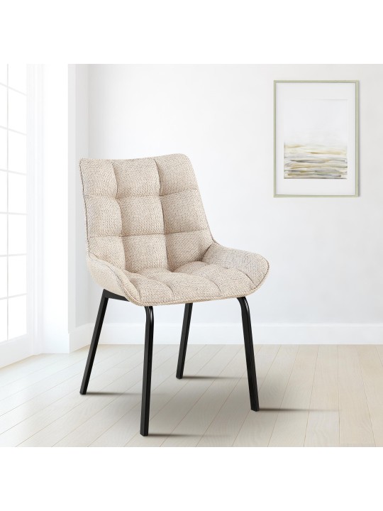 Set van 2 stoelen Saranda stof, ivoor