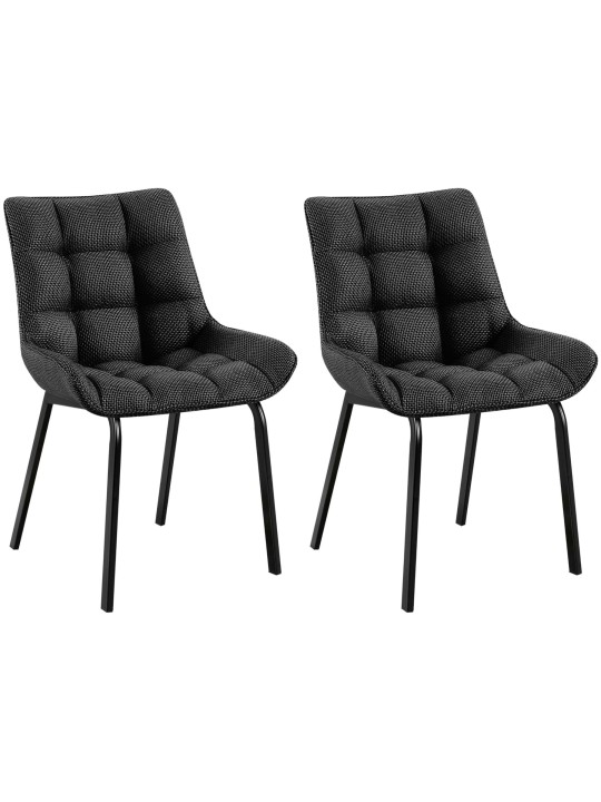 Set van 2 stoelen Saranda stof, titaniumgrijs