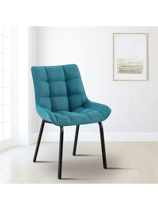 Set van 2 stoelen Saranda stof, turquoise