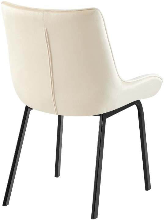Set van 2 stoelen Saranda fluweel, crème