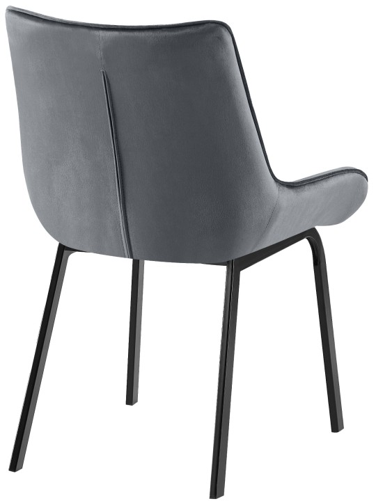 Set van 2 stoelen Saranda fluweel, donkergrijs