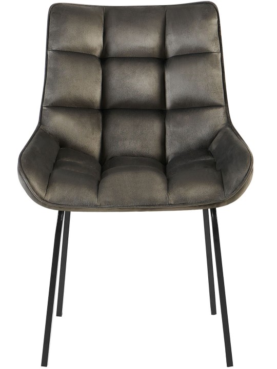 Set van 2 stoelen Saranda fluweel, antraciet Set van 2 stoelen Saranda fluweel, antraciet