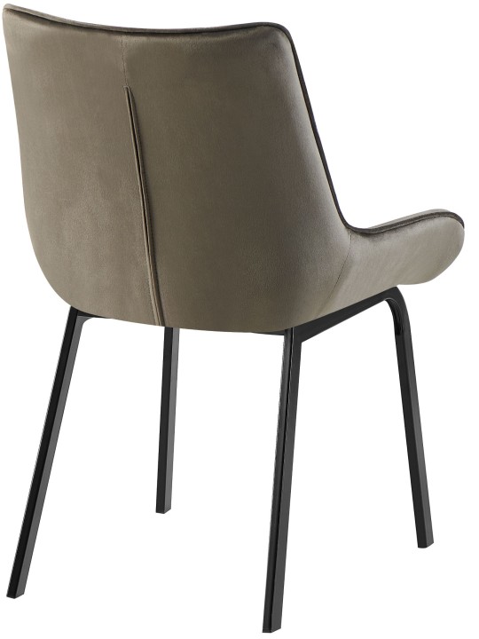 Set van 2 stoelen Saranda fluweel, antraciet Set van 2 stoelen Saranda fluweel, antraciet