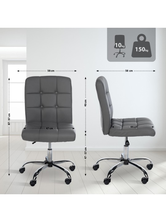 Werkkruk Trenton kunstleer, grijs