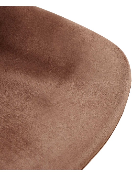 Set van 2 eetkamerstoelen Lewes fluweel, bruin Set van 2 eetkamerstoelen Lewes fluweel, bruin