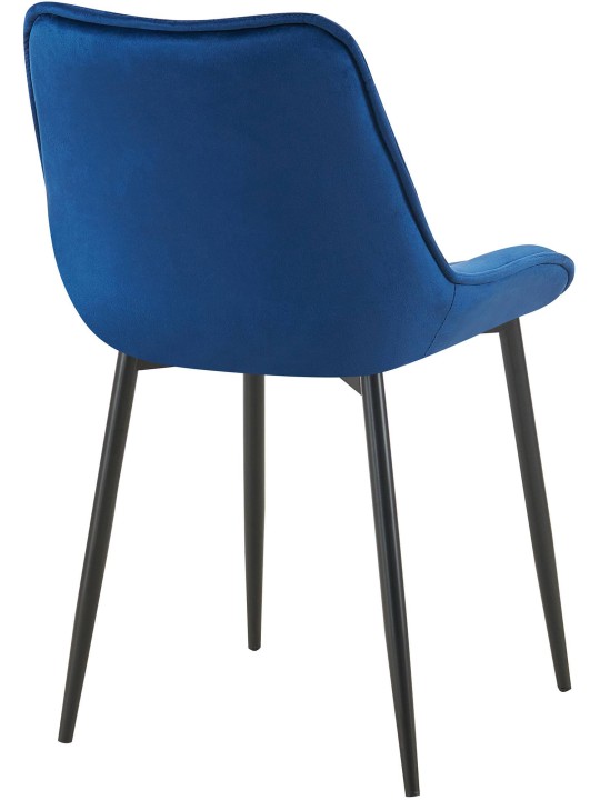 Set van 2 eetkamerstoelen Wallace fluweel, blauw