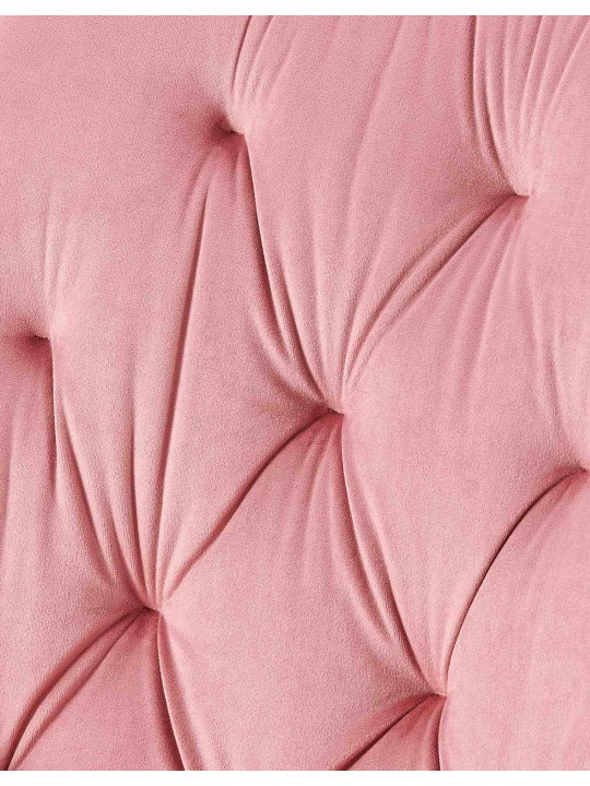 Set van 2 eetkamerstoelen Wallace fluweel, roze