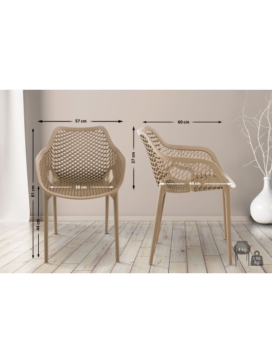 Stoel Air XL, modderkleur