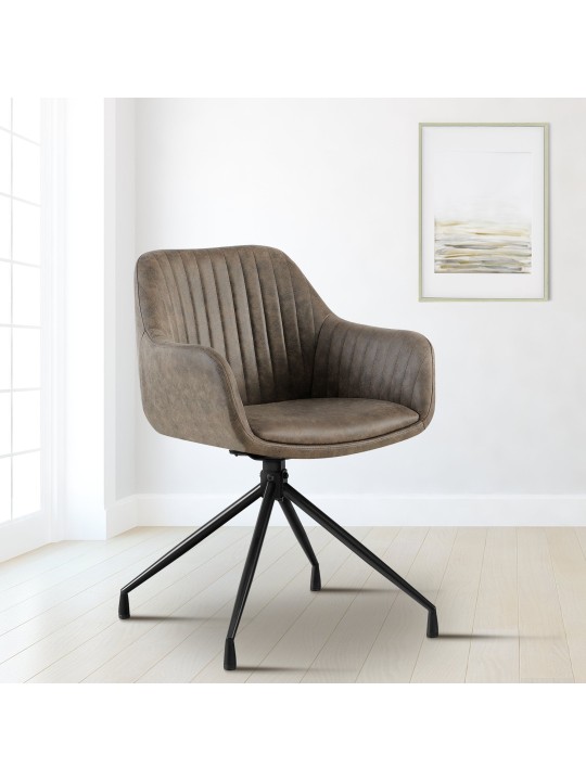 Set van 2 eetkamerstoelen Welby Vintage, grijs