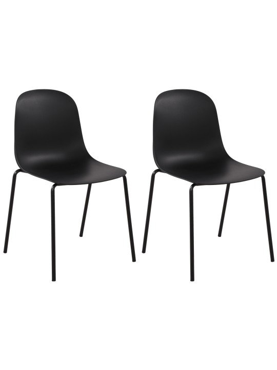 Set van 2 stoelen Hardin, zwart Set van 2 stoelen Hardin, zwart