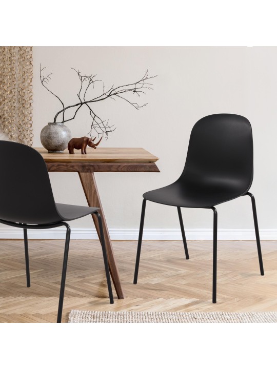 Set van 2 stoelen Hardin, zwart Set van 2 stoelen Hardin, zwart