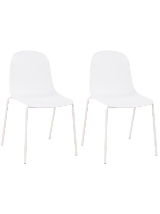 Set van 2 stoelen Hardin, wit