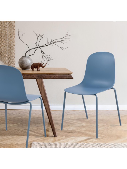 Set van 2 stoelen Hardin, blauw
