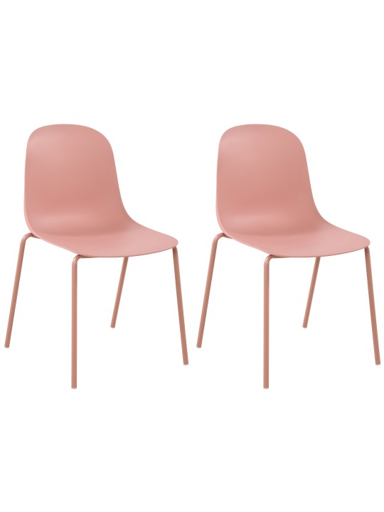 Set van 2 stoelen Hardin, roze