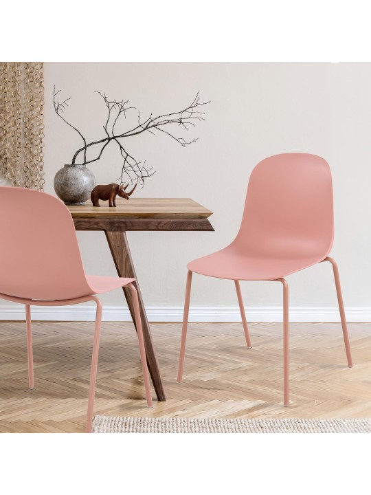 Set van 2 stoelen Hardin, roze