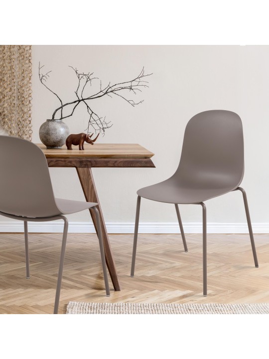 Set van 2 stoelen Hardin, taupe