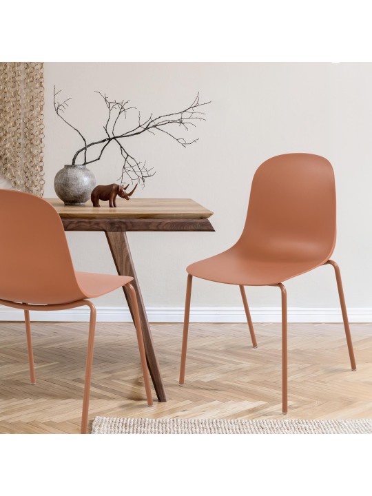Set van 2 stoelen Hardin, terracotta