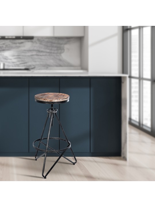 Set van 2 barkrukken Karla, zilver