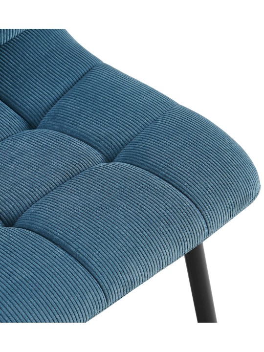 Eetkamerstoel Antibes Cord, blauw